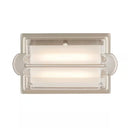Saltarell 8-Watt Brushed Nickel LED Wall Sconce with Clear Etched Glass - 1001844663