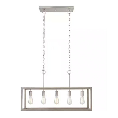 Hampton Bay 7965HBBNDI Lámpara de Isla Boswell Quarter 5 Luces Níquel Cepillado | MiOfertas