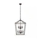 Weyburn 8-Light Bronze Farmhouse Chandelier Light Fixture with Caged Metal Shade - 1004121634