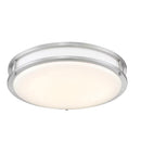 16 in. Voice Controlled Colors Brushed Nickel Smart Selectable CCT LED Ceiling Light Flush Mount - 1004680254