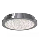 Glam 13.5 in. 1-Light Modern Chrome Integrated LED Flush Mount Ceiling Light Fixture for Kitchen or Bedroom - 1005168375