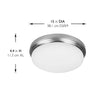 Hampton Bay CG1aA026FR1D25 15" Níquel Cepillado Lámpara LED Empotrada | MiOfertas