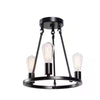 Hampton Bay HDP00007 Lámpara Semi Empotrada Stratton 3 Luces Negra