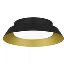 Delaney 13 in. Matte Black with Brushed Gold LED Flush Mount - 1006000635