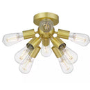 Adriel 17.13 in. 8-Light Brushed Gold Flush Mount - 1006000737