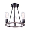 Hampton Bay HDP00007WDG Lámpara Colgante Stratton 3 Luces Negro/Madera