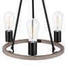 Hampton Bay HDP00007WDG Lámpara Colgante Stratton 3 Luces Negro/Madera