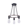 Hampton Bay HDP00007WDG Lámpara Colgante Stratton 3 Luces Negro/Madera