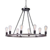 Hampton Bay HDP00340WDG Lámpara de Techo 8 Luces Negro y Madera