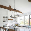 Hampton Bay HDP00340WDG Lámpara de Techo 8 Luces Negro y Madera