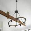 Hampton Bay HDP00340WDG Lámpara de Techo 8 Luces Negro y Madera