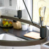 Hampton Bay HDP00340WDG Lámpara de Techo 8 Luces Negro y Madera