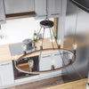 Hampton Bay HDP00340WDG Lámpara de Techo 8 Luces Negro y Madera