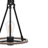 Hampton Bay HDP00006WDG Lámpara Colgante Mini Industrial Farmhouse Negra y Madera