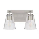 Westbrook 2-Light Brushed Nickel Modern Bathroom Vanity Light - 1006316454