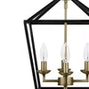 Home Decorators Collection 46201 BK-GD Lámpara Araña Weyburn 4 Luces Negro/Oro | MiOfertas