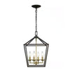 Home Decorators Collection 46201 BK-GD Lámpara Araña Weyburn 4 Luces Negro/Oro | MiOfertas