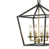 Home Decorators Collection 46201 BK-GD Lámpara Araña Weyburn 4 Luces Negro/Oro | MiOfertas