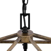 Home Decorators Collection 46201 FW-BK Lámpara de Araña Rústica 4 Luces Negro/Madera | MiOfertas