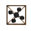 Home Decorators Collection 46201 FW-BK Lámpara de Araña Rústica 4 Luces Negro/Madera | MiOfertas