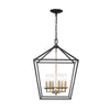 Home Decorators Collection 66201 BK-GD Lámpara de Araña Weyburn 6 Luces Negro/Dorado | MiOfertas