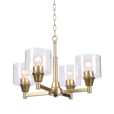 Hampton Bay HDP12069GL Lámpara de Araña Reversible Dorada de 4 Luces | MiOfertas