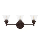 Marsden 23.5 in. 3-Light Oil Rubbed Bronze Transitional Vanity with Clear Glass Shades - 1006324377