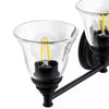 Hampton Bay HB3678-43 32.5" Lámpara de Tocador Negra Mate con 4 Luces | MiOfertas