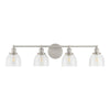 Home Decorators Collection HB2628-SD-35 Lámpara de Baño Evelyn Níquel Cepillado 4 Luces