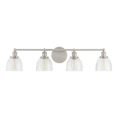 Home Decorators Collection HB2628-SD-35 Lámpara de Baño Evelyn Níquel Cepillado 4 Luces