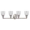 Home Decorators Collection HB2628-SD-35 Lámpara de Baño Evelyn Níquel Cepillado 4 Luces