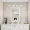 Home Decorators Collection HB2628-SD-35 Lámpara de Baño Evelyn Níquel Cepillado 4 Luces