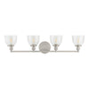 Home Decorators Collection HB2628-SD-35 Lámpara de Baño Evelyn Níquel Cepillado 4 Luces