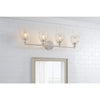 Home Decorators Collection HB2628-SD-35 Lámpara de Baño Evelyn Níquel Cepillado 4 Luces
