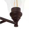 Hampton Bay HB3676-34 14.25" Lámpara de Tocador Bronce Aceitado con Pantallas de Cristal | MiOfertas