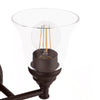 Hampton Bay HB3676-34 14.25" Lámpara de Tocador Bronce Aceitado con Pantallas de Cristal | MiOfertas