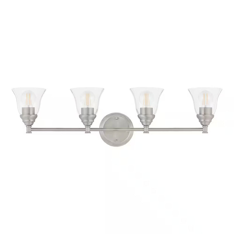 Hampton Bay HB3678-35 Lámpara de Baño Níquel Cepillado 4 Luces