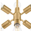 Home Decorators Collection DS18096SF2 16.25" Lámpara Sputnik Semi-Empotrada Oro Cepillado | MiOfertas