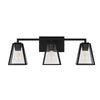 Home Decorators Collection 1029HDCMBDI 24" Lámpara de Tocador Negra Mate 3 Luces