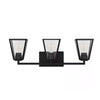Home Decorators Collection 1029HDCMBDI 24" Lámpara de Tocador Negra Mate 3 Luces