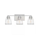 Brooke Park 24 in. 3-Light Polished Nickel Industrial Bathroom Vanity Light with Clear Glass Shades - 1006326077
