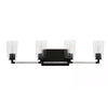 Home Decorators Collection 1026HDCMBDI 34" Lámpara de Tocador Negra Costera 4 Luces | MiOfertas
