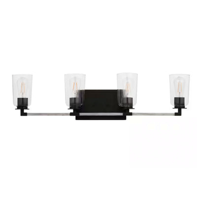 Home Decorators Collection 1026HDCMBDI 34" Lámpara de Tocador Negra Costera 4 Luces | MiOfertas