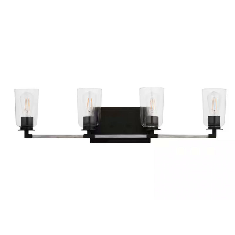 Home Decorators Collection 1026HDCMBDI 34" Lámpara de Tocador Negra Costera 4 Luces | MiOfertas