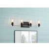 Home Decorators Collection 1026HDCMBDI 34" Lámpara de Tocador Negra Costera 4 Luces | MiOfertas