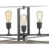Home Decorators Collection 7922HDCGRDI Lámpara Colgante Rectangular Palermo Grove 5 Luces Grafito | MiOfertas