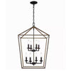 Home Decorators Collection 86201 FW-BK Lámpara Araña Weyburn 8 Luces Negro/Madera | MiOfertas