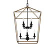 Home Decorators Collection 86201 FW-BK Lámpara Araña Weyburn 8 Luces Negro/Madera | MiOfertas