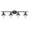 Hampton Bay 20514 BK 34" Lámpara de Tocador Industrial Farmhouse Negra | MiOfertas