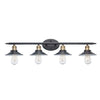 Hampton Bay 20514 BK-BR 34" Lámpara Tocador Industrial Farmhouse Negro/Latón | MiOfertas